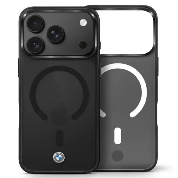 BMW Sign Frosted IML & Metal Logo MagSafe vāciņš priekš iPhone 17 Pro / 18 Pro, melns