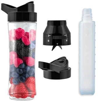 Berdsen BD-755 blendera pudele 600 ml ar dzesēšanas ieliktni, melna