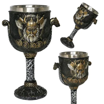 Dekoratīvs vikingu kauss, 160 ml, melns