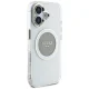Guess IML Metal Colored Circle Classic Logo MagSafe vāciņš iPhone 16, pelēks