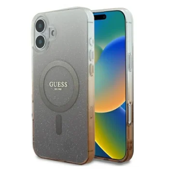 Telefona vāciņš Guess IML Glitter Gradient MagSafe priekš iPhone 16, brūns