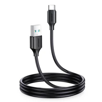 Joyroom Long-Lasting Series A9 USB-A uz USB-C kabelis, 3A, 1m, melns