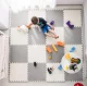 Ricokids 738200 putu paklājiņš - puzle 60x60 cm 4 gab., balts/pelēks