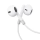 Joyroom JR-EW01 vadu austiņas 3.5mm ar mikrofonu baltas