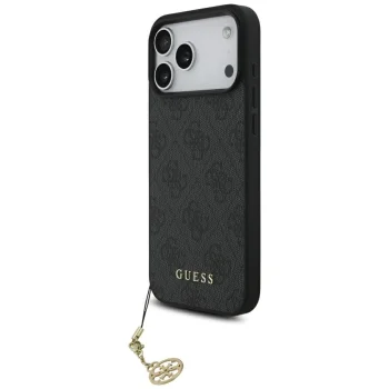 Guess 4G Charms Collection MagSafe vāciņš iPhone 17 Pro Max, melns