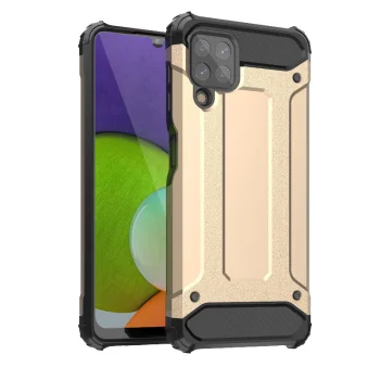 Hybrid Armor vāciņš Samsung Galaxy A22 4G tālrunim, zelta krāsā