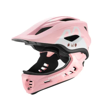 Rockbros TT-32001 Rabbit bērnu veloķivere ar noņemamu zodu S (48-52 cm), rozā