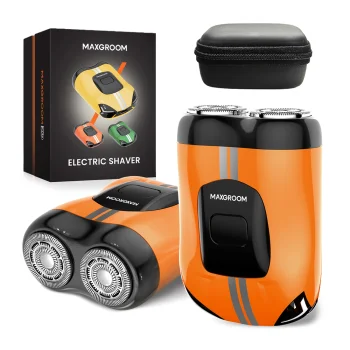 MAXGROOM M-501 elektriskais skuveklis, IPX7, 8000 RPM, oranžs