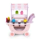 Ecotoys koka saldējuma ratiņi bērniem, 12 elementi