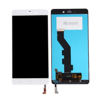LCD ekrāns Xiaomi Mi Note ar skārienstiklu un rāmi, balts