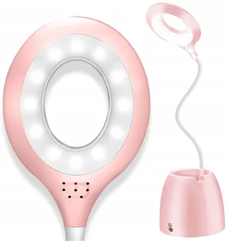 Bakalu KZ1071 LED galda lampa ar organizatoru, rozā