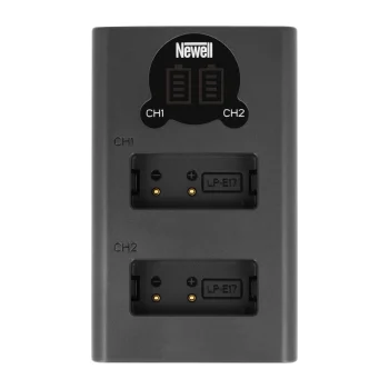 Newell DL-USB-C divu kanālu lādētājs LP-E17 akumulatoriem