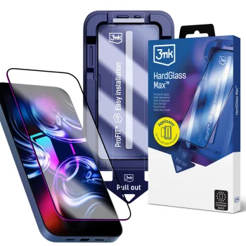 Aizsargstikls 3mk iPhone 15 Pro Max HardGlass Max | Tempered Glass Screen Protector