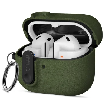 Austiņu maciņš Tech-Protect Slim Hook priekš Samsung Galaxy Buds 3 / 3 FE / 3 Pro, zaļš