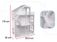 LULILO CALLA 2-in-1 Bērnu grāmatu plaukts un leļļu māja, 116 cm