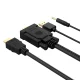 Orico XD-VATH VGA + 3.5mm uz HDMI kabelis ar USB barošanu 5m Melns