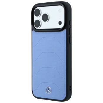Mercedes iPhone 18 Pro Max / 17 Pro Max vāciņš Leather Mesh MagSafe, zils