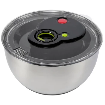 Emsa Turboline 513441 salātu žāvētājs 4.5L, nerūsējošais tērauds, melns