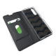 Sony Xperia 10 II Magnetic Leather Case Cover Card Holder, Black | Telefona Vāciņš Maciņš Apvalks Grāmatiņa