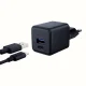 3mk Hyper GaN lādētājs 20W USB-C USB-A QC4+ PD PPS, melns