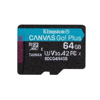 Kingston 64GB MicroSDXC atmiņas karte Canvas Go Plus 200MB/s A2 U3 V30