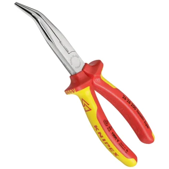 Garknaibles KNIPEX 200 mm, hromētas, sarkanas/dzeltenas