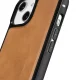 iCarer Leather Oil Wax dabīgās ādas vāciņš iPhone 14 Plus, brūns (WMI14220719-TN)