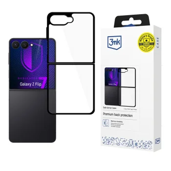 3mk Satin Armor Case+ vāciņš Samsung Galaxy Z Flip 7, Caurspīdīgi melns