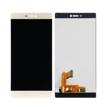LCD ekrāns Huawei P8 ar rāmi, atjaunots, zelta