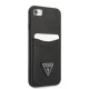 Guess GUHCI8PSATPK Saffiano Triangle vāciņš iPhone 7/8/SE melns