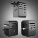 SBS Universal GaN 70W ceļojumu adapteris, 3x USB-C un 2x USB-A, melns