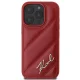 Karl Lagerfeld iPhone 16 Pro vāciņš Quilted Signature, sarkans