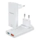 Choetech PD6011 65W GaN USB-C + USB-A lādētājs, Balts