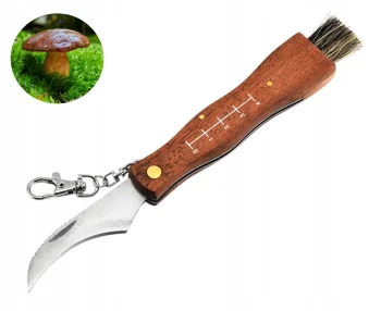 Saliekams Kabatas Nazis Sēņošanai (Sēņu Lasīšanai) ar birsti | Folding Pocket Knife for Mushrooming