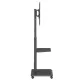 Ergo Office ER-304 B TV statīvs uz riteņiem, 37-75\", 50kg, VESA 600x400, Melns