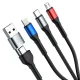 3mk Hyper Cable N-SERIES 6in1 USB-C USB-A - USB-C Lightning Micro USB 1.2m 18W melns
