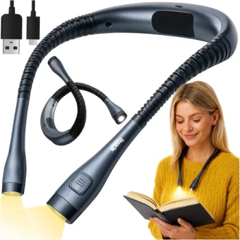 Izoxis 25675 LED kakla lasīšanas lampiņa, pelēka