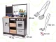 Bērnu Rotaļu Spēļu MDF Koka Virtuves Iekārta Komplekts ar Piederumiem LOFT, 96cm | Kids Toy Wooden Kitchen With...