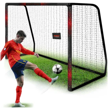 Neo-Sport futbola vārti 300 x 200 x 120 cm NS-473, melni/sarkani
