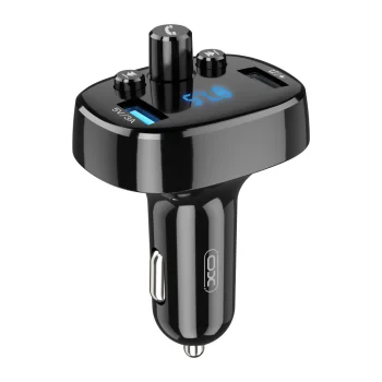 XO BCC02 Bluetooth FM raidītājs un 15W automašīnas lādētājs, melns