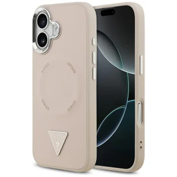 Guess Triangle Logo MagSafe vāciņš iPhone 17 Pink