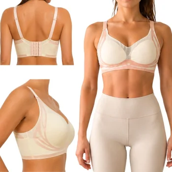 Bezšuvju sporta krūšturis ar push-up efektu, balts, izmērs XL