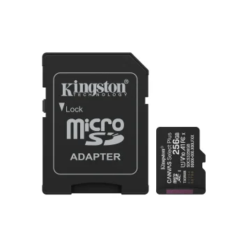 Kingston Canvas Select Plus Gen3 microSDXC atmiņas karte 256GB 150MB/s A1 + adapteris, melna