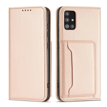 Samsung Galaxy A13 5G atverams vāciņš maciņš grāmatiņa Magnet Card Case, rozā