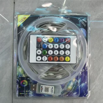 Ūdensizturīga RGB LED lente IP65, USB, Bluetooth, 10m, ar pulti