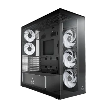 Datora korpuss ARCTIC Xtender E-ATX ar rūdītu stiklu, melns