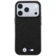 BMW M Carbon Metal Logo MagSafe vāciņš iPhone 17 Pro / 18 Pro, melns