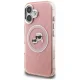 Karl Lagerfeld IML Glitter Karl & Choupette Heads MagSafe vāciņš priekš iPhone 16, rozā