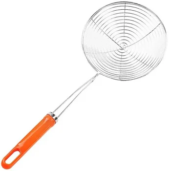 Nerūsējošā tērauda karote-skimmer virtuvei 33,5 cm, Dažādas krāsas | Stainless Steel Mesh Straining...