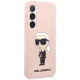 Karl Lagerfeld Samsung Galaxy S23 vāciņš Silicone Ikonik, rozā